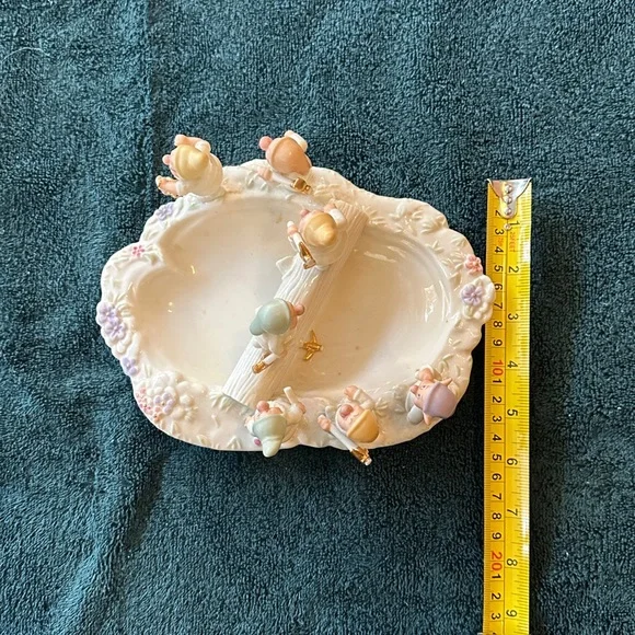 Vtg 2002 Lenox Disney Seven 7 Dwarfs Heigh Ho Candy Dish Fine China - Picture 13 of 13